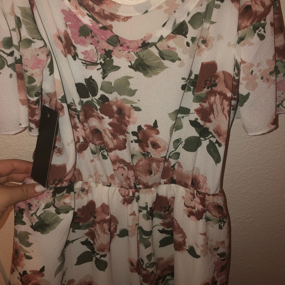 Flower print romper